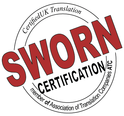 Sworn Certified Translates Stamp